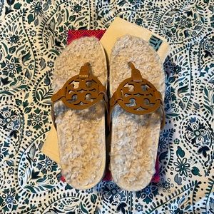 Brand new in box Tory Burch shearling Millers